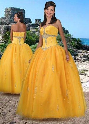 vestidos de 15 aos dorados. vestido de 15 color amarillo