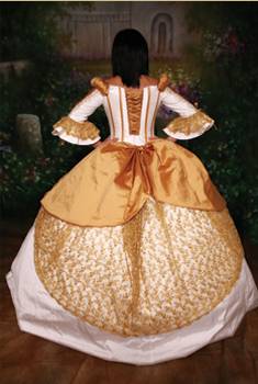 Vestido de 15 años Dorado y Blanco Victorian Rose | Vestidos de 15 años