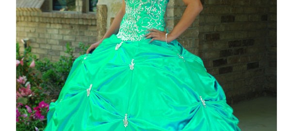 Vestido de 15 años en color Turquesa