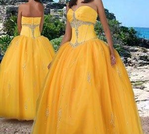 vestido de 15 color amarillo