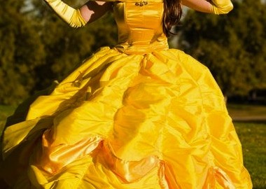 Vestido de 15 años color Amarillo estilo princesa