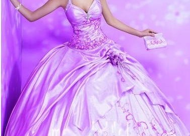 Vestido lila brillante