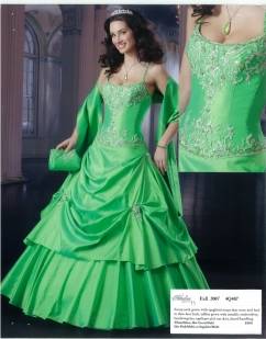Vestido verde brillante