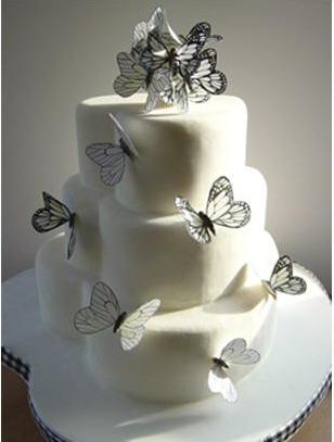 pastel de 15 años con mariposas